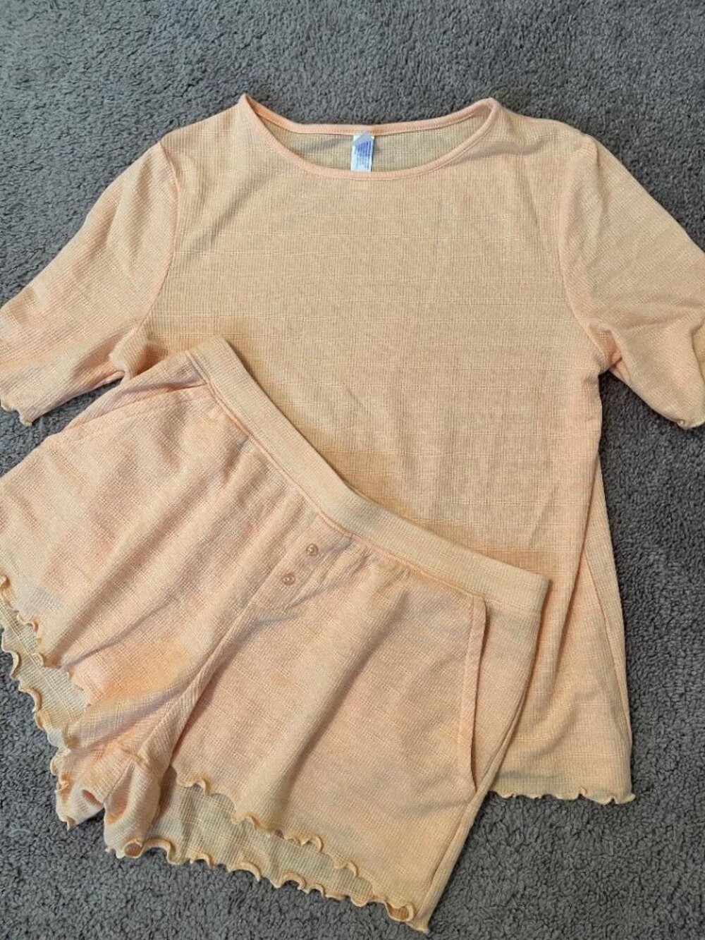 Stars Above 2 Piece Pajama Set Pale Peach Sz S